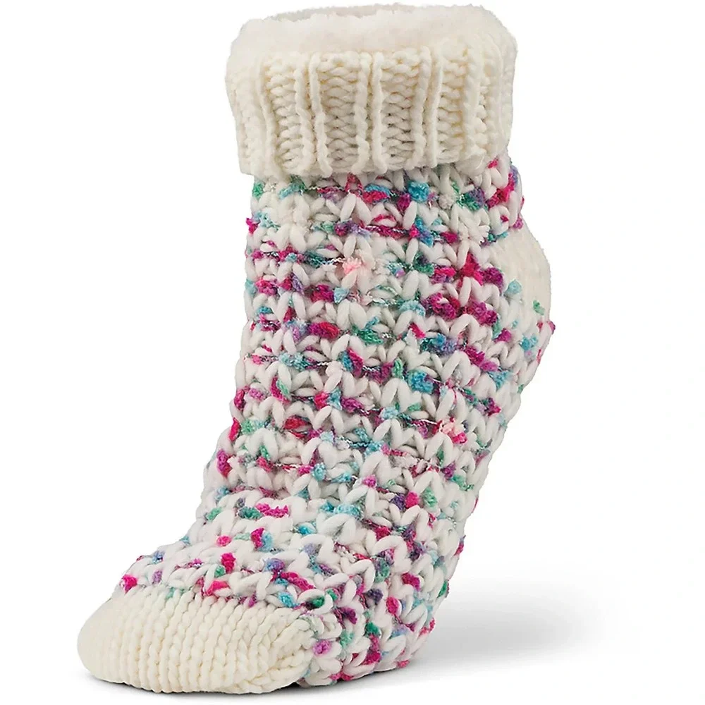 Magellan Outdoors Women's Space Jam Lodge Socks ALOE Cream Pink Blue Purple  NWT
